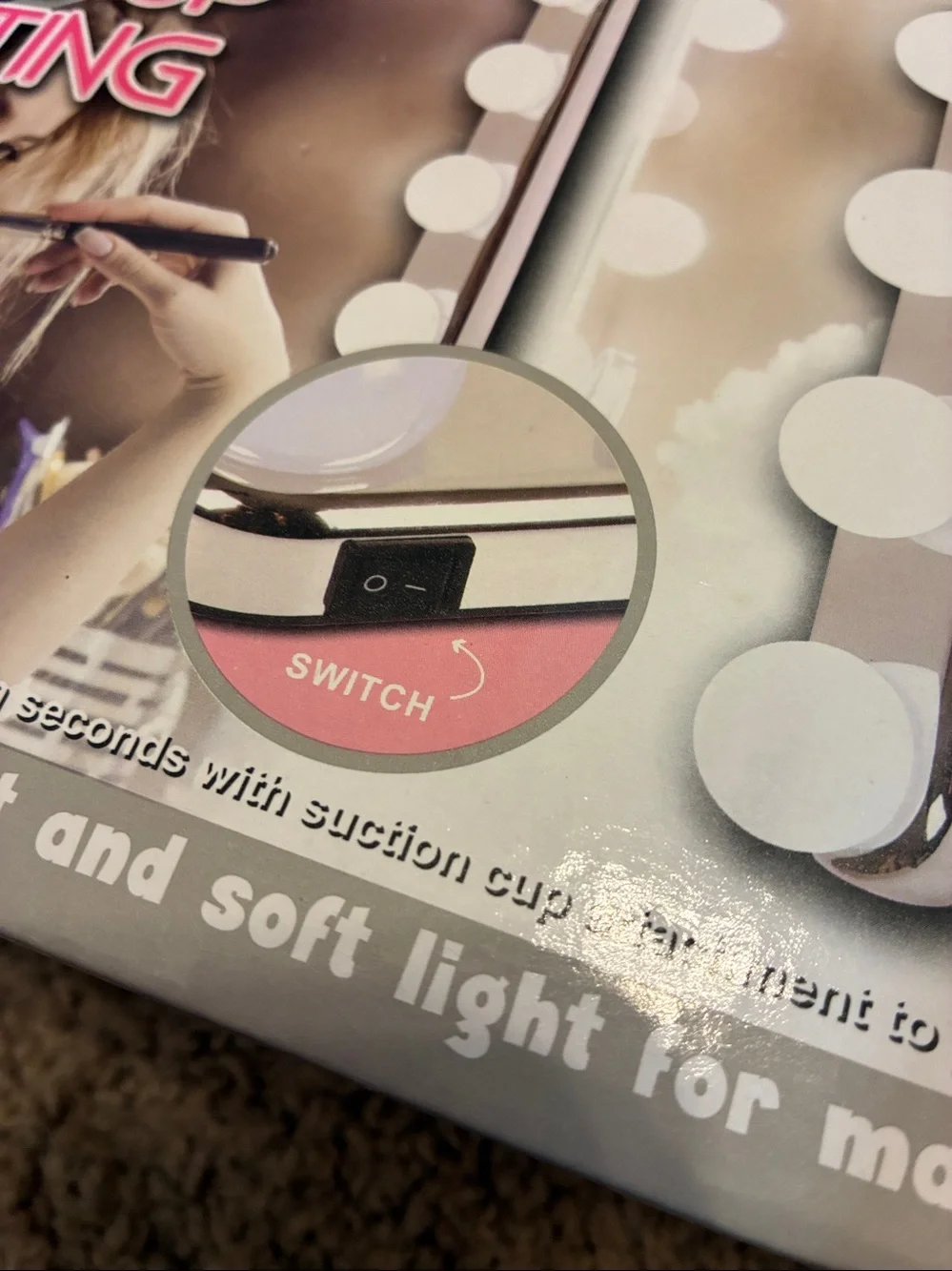 Cordless Make-Up Lighting LED Vanity Lights - White